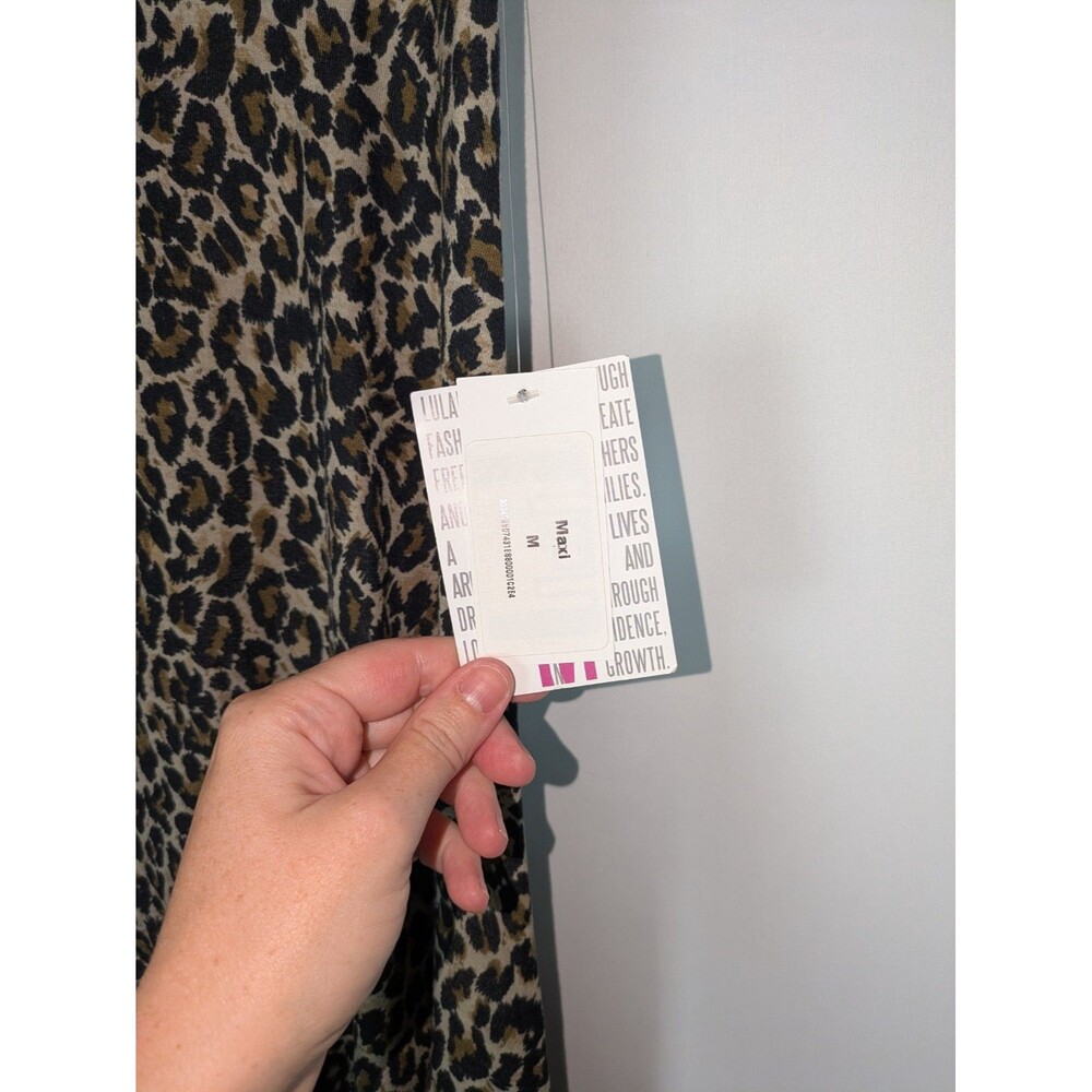 LuLaRoe M Leopard Animal Print Maxi Skirt Long Yoga Band Comfort Modest Casual - Picture 3 of 6